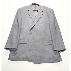 Lauren Ralph Lauren Mens Blazer 52R Silk Wool Sport Houndstooth Blazer